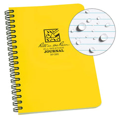 Rite in the Rain - Note Pads, Writing Pads & Notebooks; Writing Pads & Notebook Type: Spiral Bound Notebook ; Size: 4-5/8 x 7 ; Number of Sheets: 32 ; Color: Yellow ; Additional Information: Weatherproof - Exact Industrial Supply