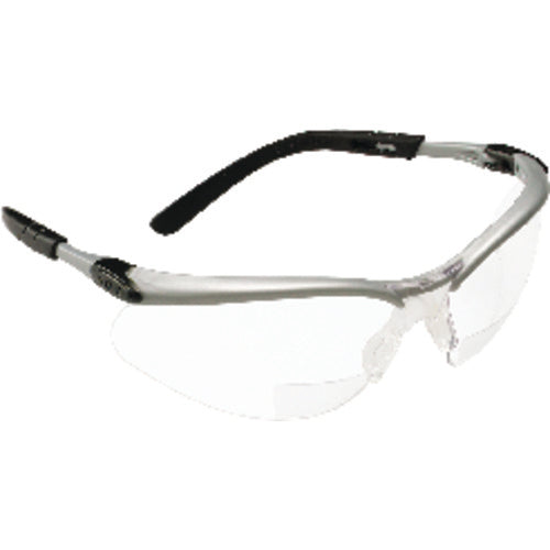 ‎3M BX Reader Protective Eyewear 11374-00000-20 Clear Lens Silver Frame +1.5 Diopter - Makers Industrial Supply