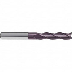 Guhring - 5/8", 2-1/4" LOC, 5/8" Shank Diam, 5" OAL, 3 Flute Solid Carbide Square End Mill - Makers Industrial Supply