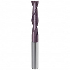 Guhring - 3/8", 1-1/8" LOC, 3/8" Shank Diam, 3" OAL, 2 Flute Solid Carbide Square End Mill - Makers Industrial Supply