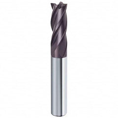 Guhring - 1/2", 1" LOC, 1/2" Shank Diam, 3" OAL, 4 Flute Solid Carbide Square End Mill - Makers Industrial Supply