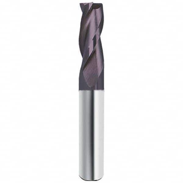 Guhring - 1/8", 3/8" LOC, 1/8" Shank Diam, 1-1/2" OAL, 3 Flute Solid Carbide Square End Mill - Makers Industrial Supply