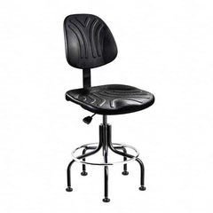 Task Chair: Polyurethane, Adjustable Height, 24 to 29″ Seat Height, Black Swivel