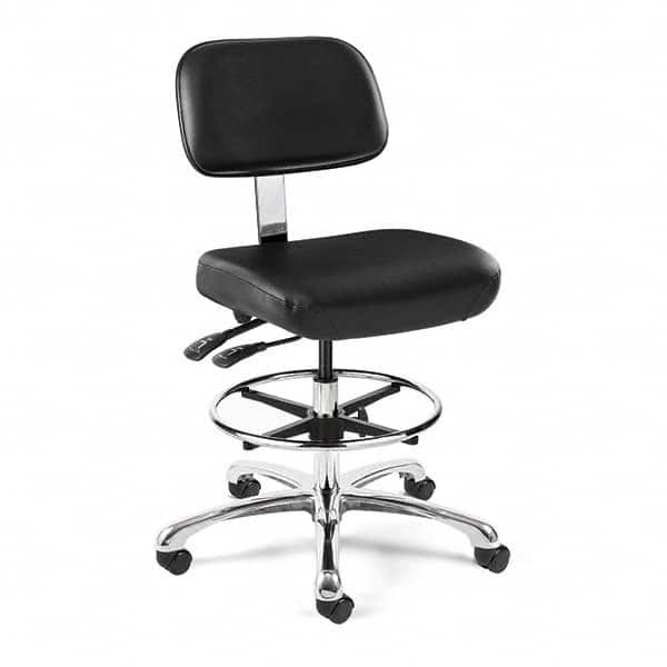 Bevco - 22-1/2 to 32-1/2" High Clean Room Swivel Chair - Makers Industrial Supply