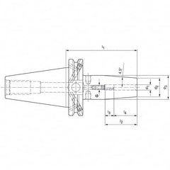 Mapal - Shrink-Fit Tool Holders & Adapters Shank Type: Taper Shank Taper Size: CAT40 - Makers Industrial Supply