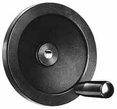 Value Collection - 7.87" Diam, Aluminum Handwheel with Handle - 1.65" Hub Diam - Makers Industrial Supply