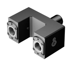 Modular Lathe Adapter/Mount: Right Hand Cut, C4 Modular Connection Through Coolant, Series Cx-TR/LE-MZ..X-DT