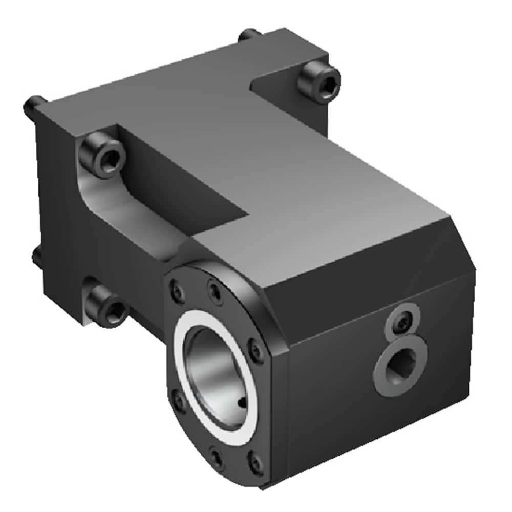 Modular Lathe Adapter/Mount: Left Hand Cut, C5 Modular Connection Through Coolant, Series Cx-TR/LI-BT