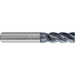 Square End Mill: 28mm LOC, 12mm Shank Dia, 83mm OAL, 4 Flutes, Solid Carbide Single End, AlCrN Finish, Helical Flute, Variable Helix, Centercutting, RH Cut, RH Flute, Series 6478