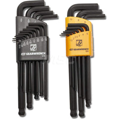 Hex Key Sets; Tool Type: Hex; Handle Type: L-Handle; Measurement Type: SAE; Metric; Hex Size Range (Inch): 0.050 - 3/8; Hex Size Range (mm): 1.5 - 10