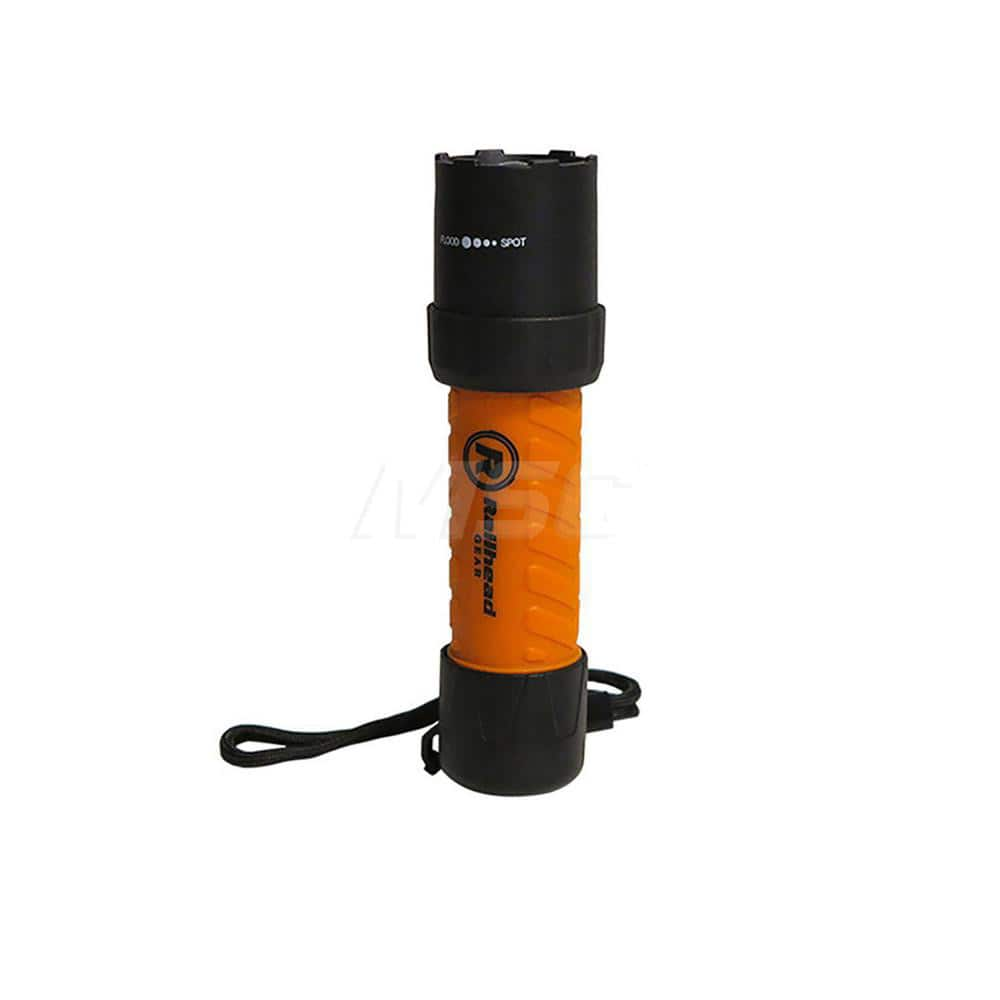 Flashlights; Bulb Type: LED; Type: Flashlight; Maximum Light Output (Lumens): 550; Body Type: Steel; Battery Size: AAA; Body Color: Orange; Rechargeable: No; Complete Light Output (Lumens): 550  (High); 120 (Low)