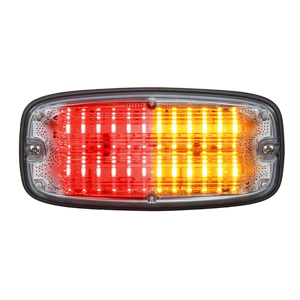 Emergency Light Assemblies; Type: Flashing Led Warning; Flash Rate: Variable; Flash Rate (FPM): 13; Mount: Surface; Color: Red/Amber; Power Source: 12 Volt DC