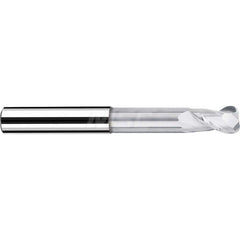 Corner Radius End Mill: 0.315″ Dia, 0.3543″ LOC, 0.0984″ Radius, 2 Flutes, Solid Carbide 2.9921″ OAL, 0.315″ Shank Dia, 40 ° Helix, Bright/Uncoated, Corner Radius End, Centercutting, Series AX