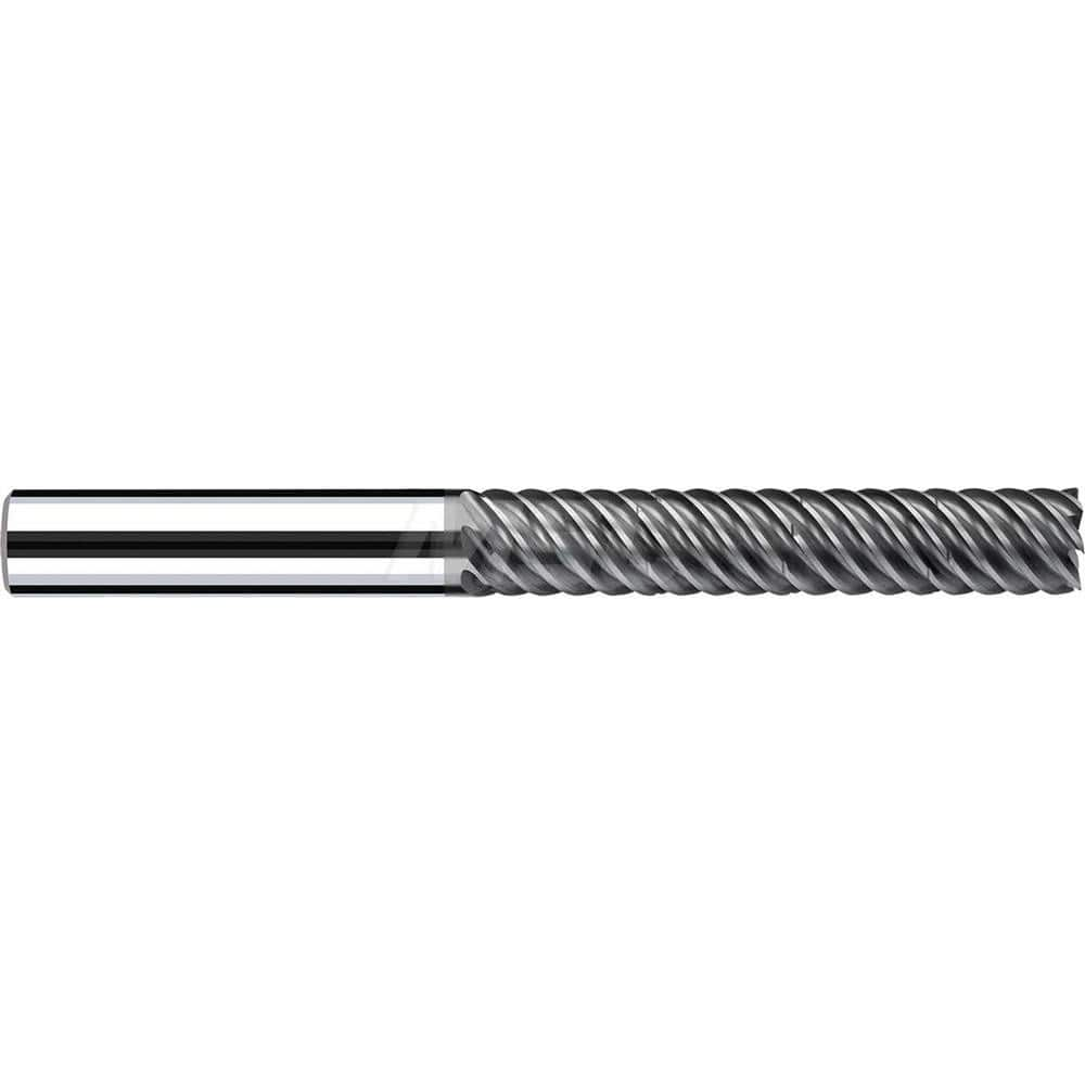 Square End Mill: 0.7874'' Dia, 4.1339'' LOC, 0.7874'' Shank Dia, 6.6535'' OAL, 3 Flutes, Solid Carbide Single End, Polychrom Finish, Spiral Flute, 55 ™ Variable Helix, RH Cut, RH Flute, Series E-Cut