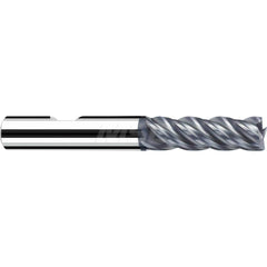 Square End Mill: 0.7874'' Dia, 2.4409'' LOC, 0.7874'' Shank Dia, 4.8031'' OAL, 3 Flutes, Solid Carbide Single End, Polychrom Finish, Spiral Flute, 40 ™ Variable Helix, Centercutting, RH Cut, RH Flute, Series Favora