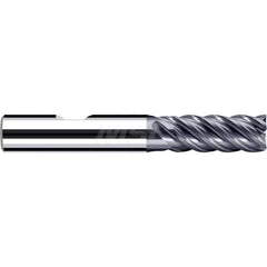 Square End Mill: 0.4724'' Dia, 1.063'' LOC, 0.4724'' Shank Dia, 3.2677'' OAL, 3 Flutes, Solid Carbide Single End, Polychrom Finish, Spiral Flute, 45 ™ Variable Helix, Centercutting, RH Cut, RH Flute, Series E-Cut