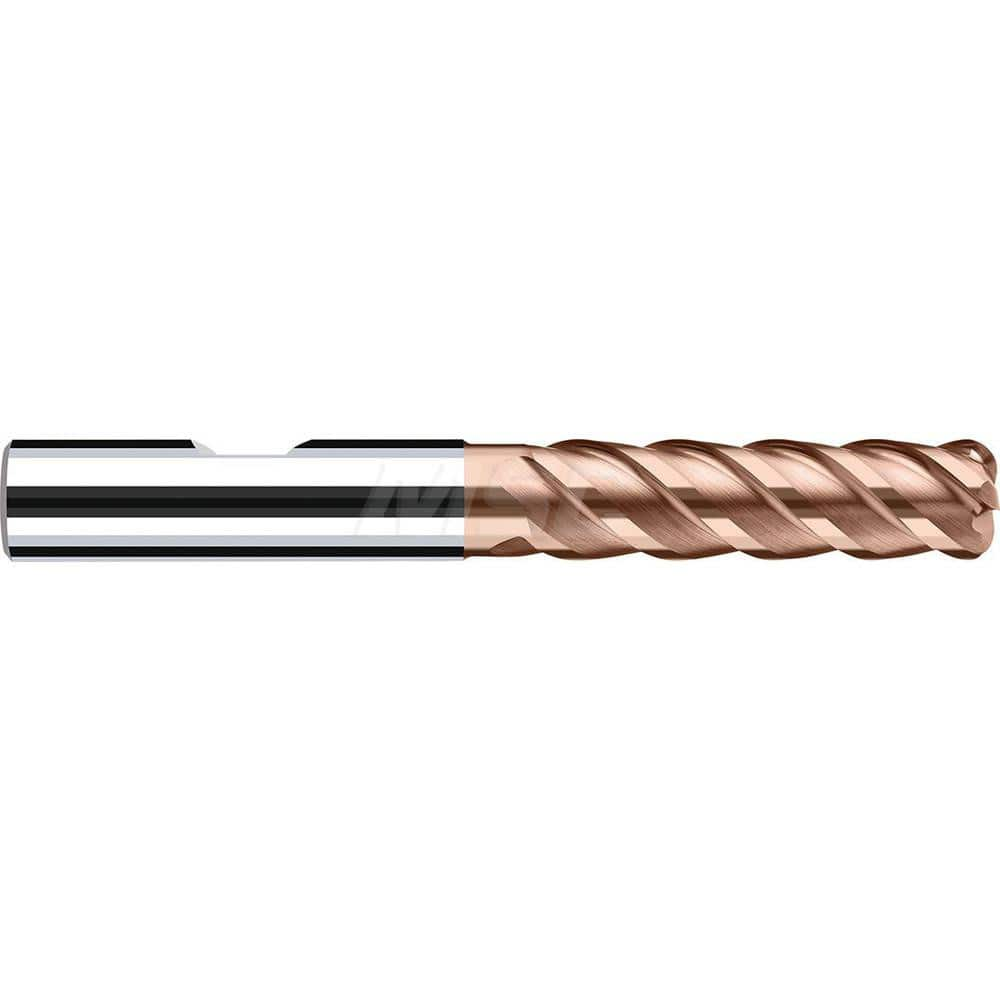 Corner Radius End Mill: 0.315″ Dia, 1.2205″ LOC, 0.0394″ Radius, 4 Flutes, Solid Carbide 2.8346″ OAL, 0.315″ Shank Dia, 45 ° Helix, Duro-Si Coated, Corner Radius End, Centercutting, Series HX-RNVS