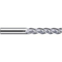 Corner Radius End Mill: 0.6299″ Dia, 3.3071″ LOC, 0.0394″ Radius, 3 Flutes, Solid Carbide 5.6693″ OAL, 0.6299″ Shank Dia, 40 ° Helix, Bright/Uncoated, Corner Radius End, Centercutting, Series AX