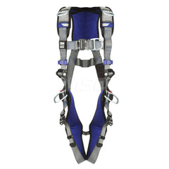 Fall Protection Harnesses: 420 Lb, Vest Style, Size Medium, For Climbing Positioning Retrieval & Rescue, Back Front Hips & Shoulder Quick-Connect Leg Strap, Quick-Connect Chest Strap