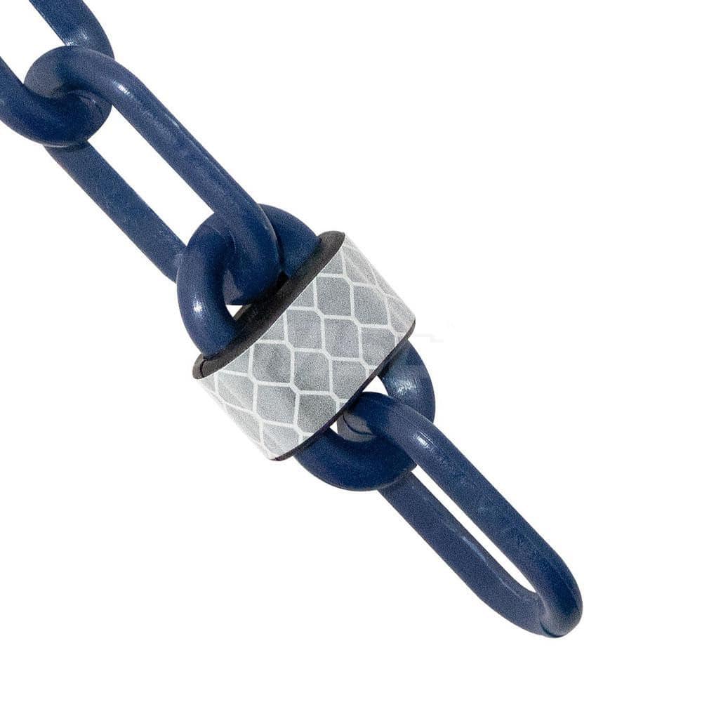 Barrier Rope & Chain; Type: Safety Barrier Chain; Material: Plastic; Color: Cobalt Blue; Rope/Chain Material: Plastic; Hook Fitting Material: None; Snap End Material: None; Color: Cobalt Blue; Length (Feet): 25.00; 25.000; Overall Length: 25.00