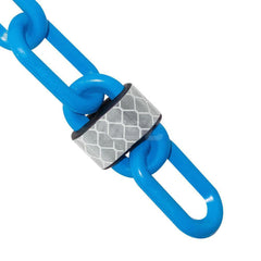 Barrier Rope & Chain; Type: Safety Barrier Chain; Material: Plastic; Color: Sky Blue; Rope/Chain Material: Plastic; Hook Fitting Material: None; Snap End Material: None; Color: Sky Blue; Length (Feet): 100.00; 100.000; Overall Length: 100.00