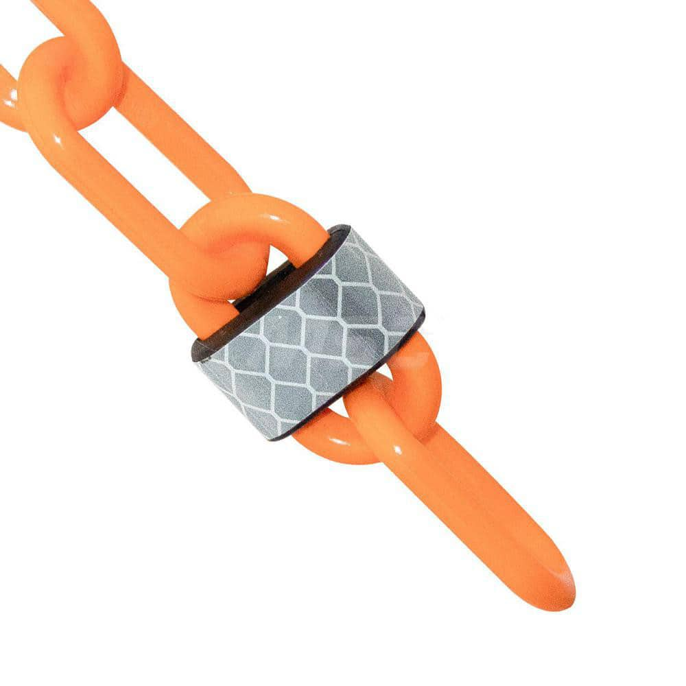 Barrier Rope & Chain; Type: Safety Barrier Chain; Material: Plastic; Color: Safety Orange; Rope/Chain Material: Plastic; Hook Fitting Material: None; Snap End Material: None; Color: Orange; Length (Feet): 25.00; 25.000; Overall Length: 25.00