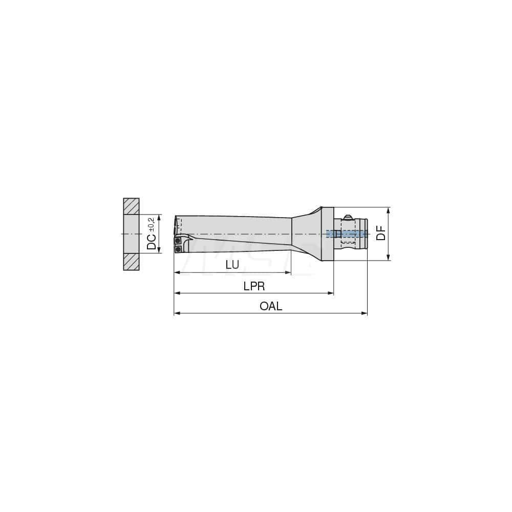 Indexable Insert Drills; Drill Style: KUBQ; Drill Diameter (Decimal Inch): 2.2047; Drill Diameter (mm): 56.00; Maximum Drill Depth (mm): 168.00; Shank Type: Modular Connection; Shank Diameter (mm): 46.00; Drill Diameter Range (Decimal Inch): 2.0000 to 3.0