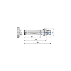 Indexable Insert Drills; Drill Style: KUBQ; Drill Diameter (Decimal Inch): 1.8110; Drill Diameter (mm): 46.00; Maximum Drill Depth (mm): 138.00; Shank Type: Modular Connection; Shank Diameter (mm): 34.00; Drill Diameter Range (Decimal Inch): 1.5000 to 2.0