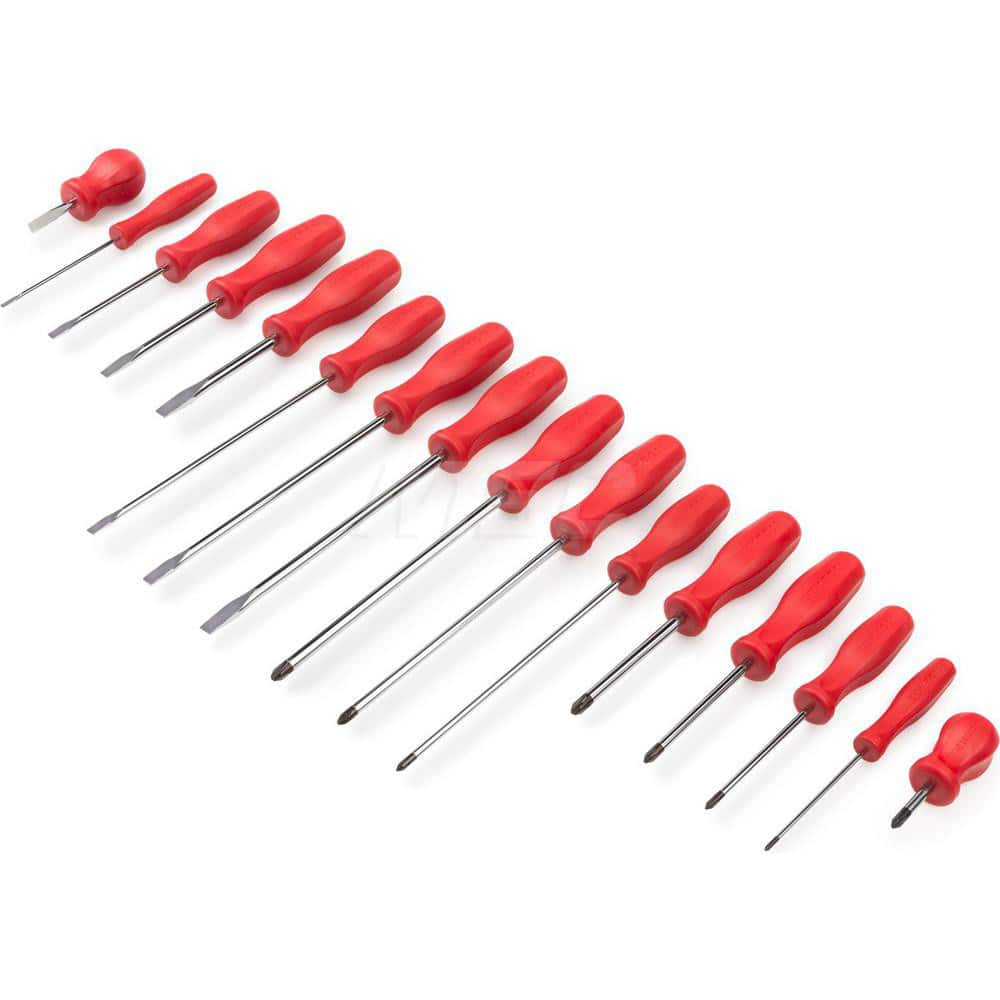 Screwdriver Set: 16 Pc, Phillips & Slotted