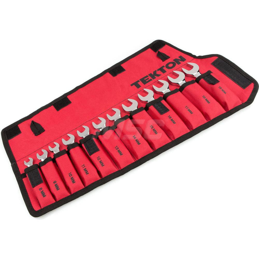 Wrench Set: 12 Pc, Metric Chrome-Plated