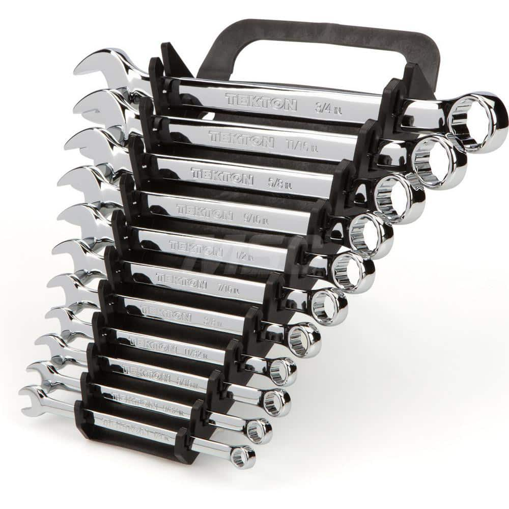 Wrench Set: 11 Pc, Inch Chrome-Plated