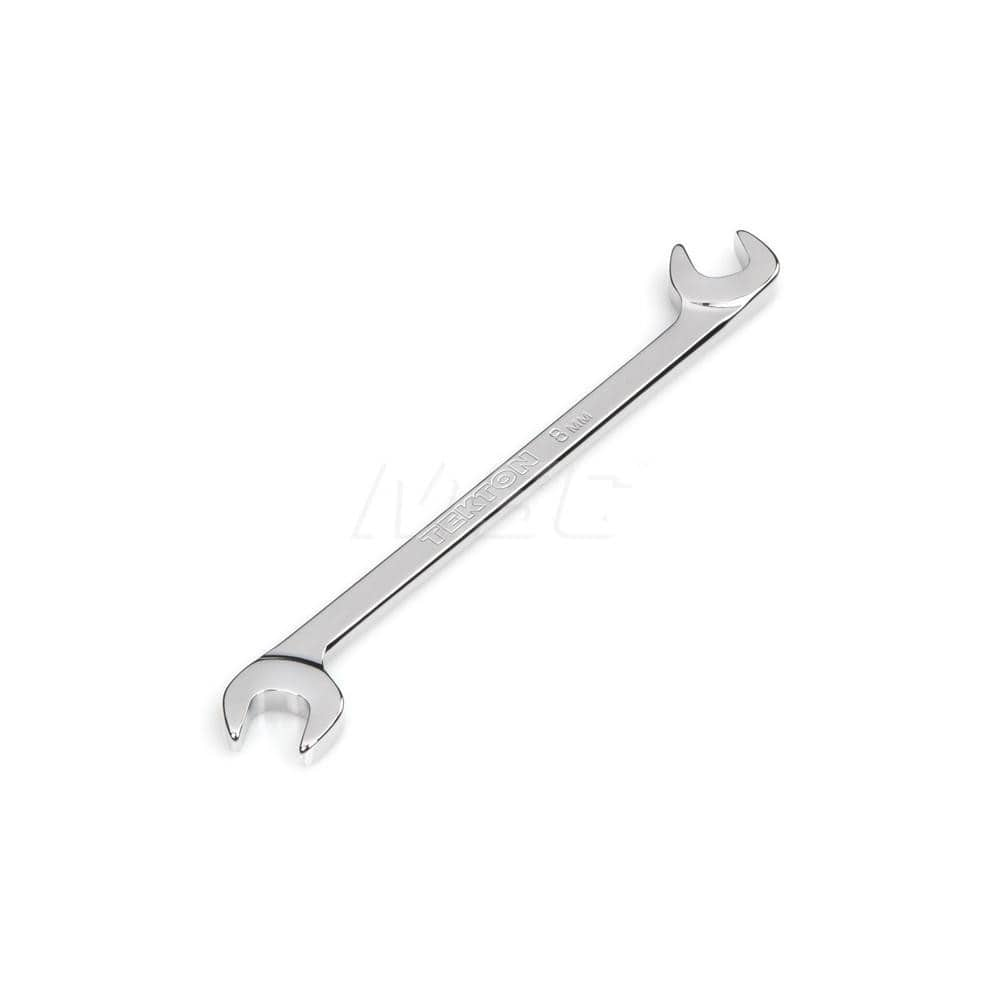 Open End Wrench: Angled & Open End Head, 8 mm Chrome Moly Finish