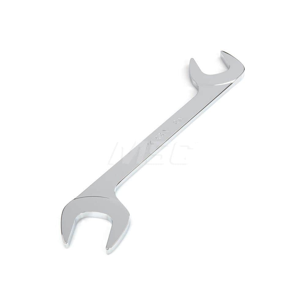 Open End Wrench: Angled & Open End Head, 2″ Chrome Moly Finish