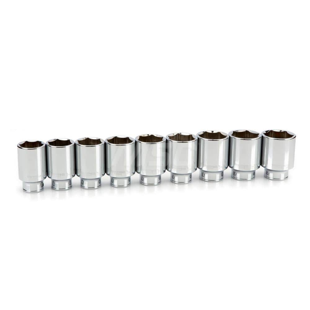 Socket Set: 3/4″ Drive 1-1/2 to 2″ Socket, 6 Point