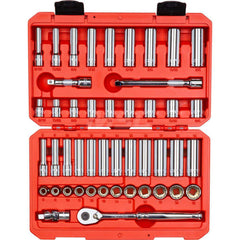 Socket Set: 3/8″ Drive 8 to 19 mm Socket, 12 Point