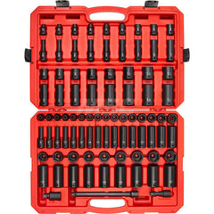 Socket Set: 1/2″ Drive 8 to 32 mm Socket, 6 Point