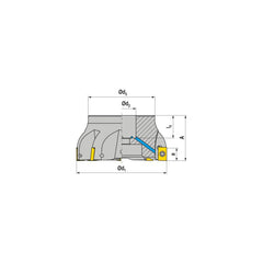 Indexable Square-Shoulder Face Mill:  A241.50.R.05-15,  22.0000″ Arbor Hole Dia, Uses  5,  LD.. 1504.. Inserts,  Through Coolant,  Series  A241-15