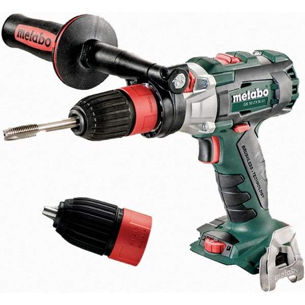 Metabo - 18 Volt 1/2" Chuck Pistol Grip Handle Cordless Drill - 600/2050 RPM, Keyless Chuck, Reversible, Lithium-Ion Batteries Not Included - Makers Industrial Supply