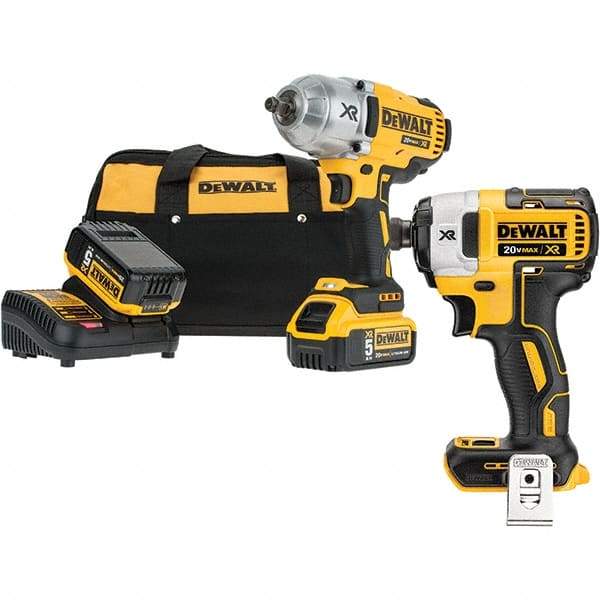 DeWALT - Cordless Impact Wrenches & Ratchets Voltage: 20.0 Drive Size (Inch): 1/2 - Makers Industrial Supply