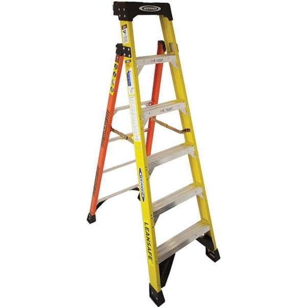 Werner - Step Ladders Type: Step Ladder Height (Feet): 6 - Makers Industrial Supply