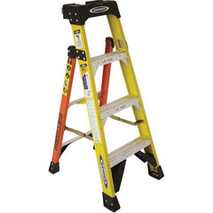 Werner - Step Ladders Type: Step Ladder Height (Feet): 4 - Makers Industrial Supply