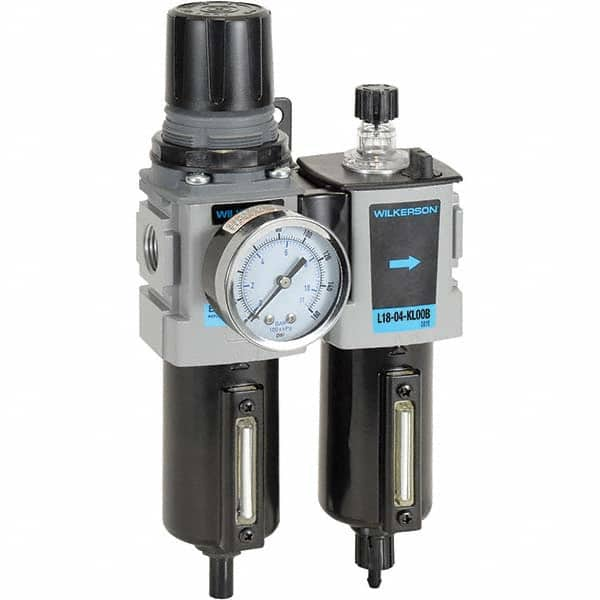 Wilkerson - Filter, Regulator & Lubricator (FRL) Units Configuration: 2 Pc. Filter/Regulator-Lubricator Body Type: Compact - Makers Industrial Supply