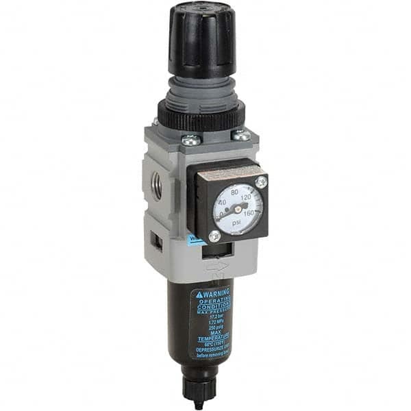 Wilkerson - Filter, Regulator & Lubricator (FRL) Units Configuration: 1 Pc. Filter/Regulator Body Type: Miniature - Makers Industrial Supply