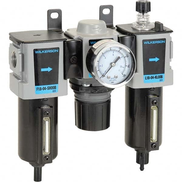 Wilkerson - Filter, Regulator & Lubricator (FRL) Units Configuration: 3 Pc. Filter-Regulator-Lubricator Body Type: Compact - Makers Industrial Supply