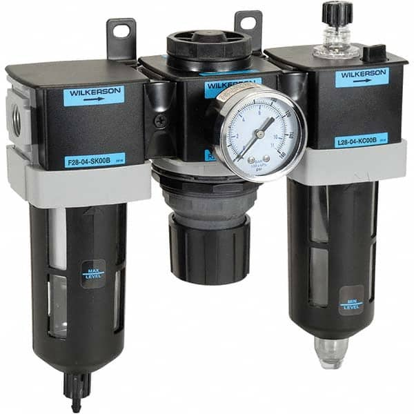 Wilkerson - Filter, Regulator & Lubricator (FRL) Units Configuration: 3 Pc. Filter-Regulator-Lubricator Body Type: Standard - Makers Industrial Supply