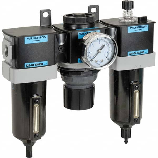 Wilkerson - Filter, Regulator & Lubricator (FRL) Units Configuration: 3 Pc. Filter-Regulator-Lubricator Body Type: Standard - Makers Industrial Supply