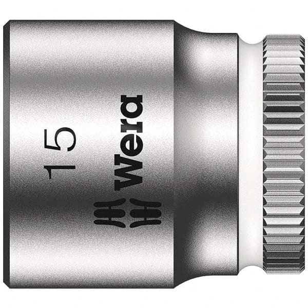 Wera - Hand Sockets Drive Size (Inch): 1/4 Size (mm): 15.0 - Makers Industrial Supply