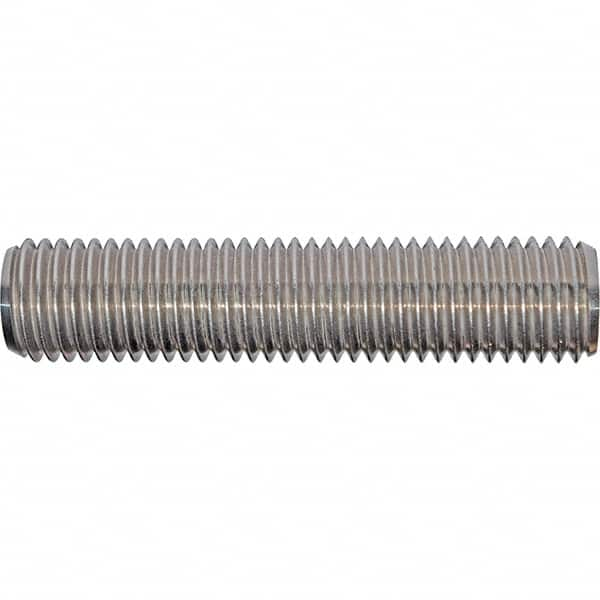 Value Collection - 1/2-13 6" OAL Fully Threaded Stud - Steel, Plain Finish, 6" Equal Thread Length, 6" Short Thread Length - Makers Industrial Supply