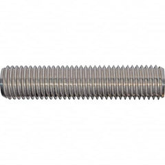 Value Collection - 1/2-13 6" OAL Fully Threaded Stud - Steel, Plain Finish, 6" Equal Thread Length, 6" Short Thread Length - Makers Industrial Supply