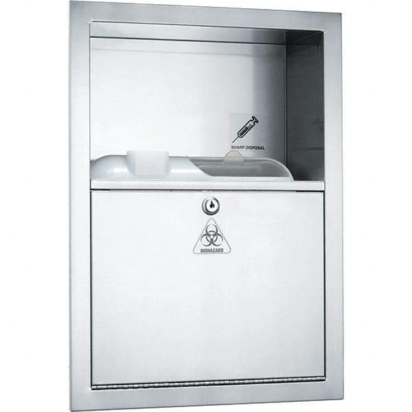 ASI-American Specialties, Inc. - Sharps Container Cabinets : Recessed Color: Silver - Makers Industrial Supply